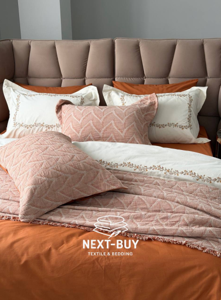 Постельное белье с покрывалом из вареного хлопка Dafne Kiremit  Турция