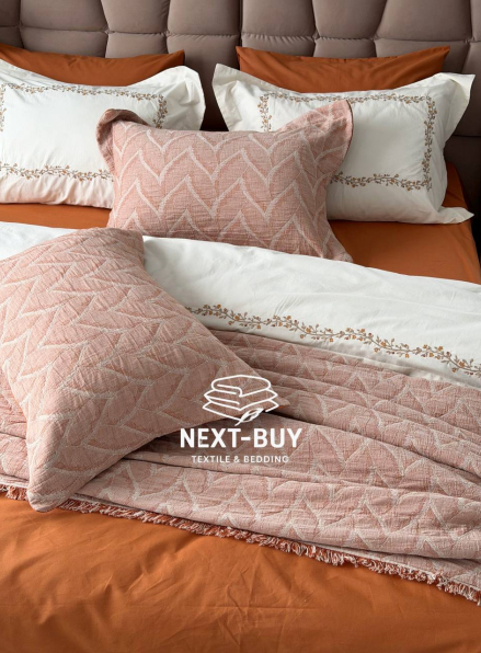 Постельное белье с покрывалом из вареного хлопка Dafne Kiremit  Турция