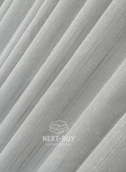 Тюль льон сірий з люрексовою ниткою Blue Shade Gri Туреччина