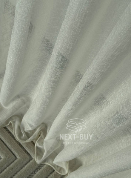 Тюль однотонний кремовий льон Linen Whisper Cream Туреччина