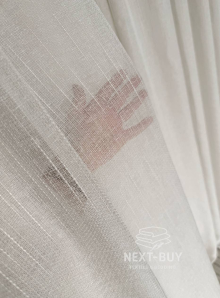 Тюль льон бежевий з люрексовою ниткою Blue Shade Bej Туреччина