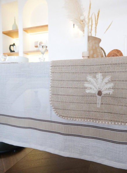 Набір скатертин Boho Island 160х220 см  (8 предметів) Туречинна