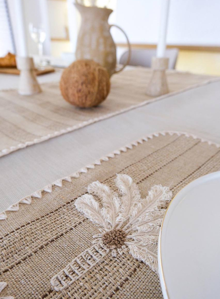 Набір скатертин Boho Island 160х220 см  (8 предметів) Туречинна