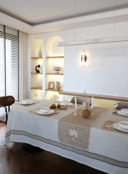 Набір скатертин Boho Island 160х220 см  (8 предметів) Туречинна