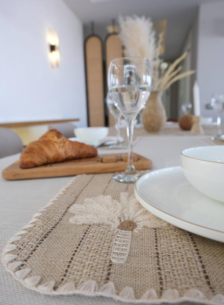 Набір скатертин Boho Island 160х220 см  (8 предметів) Туречинна