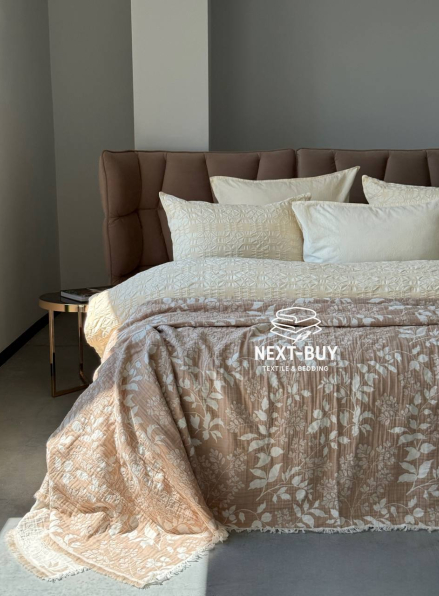 Муслінове покривало Saheser Model Amor Bej євро Туреччина