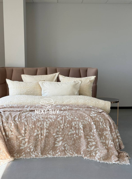 Муслінове покривало Saheser Model Amor Bej євро Туреччина