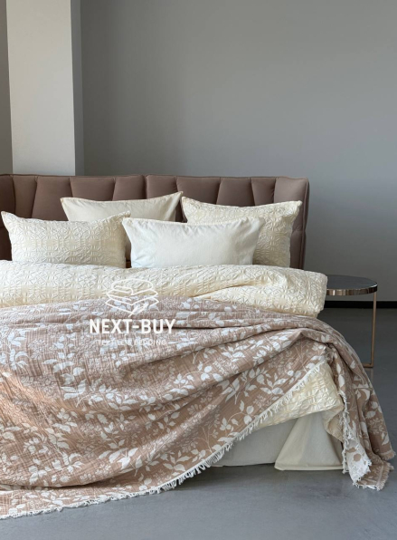 Муслінове покривало Saheser Model Amor Bej євро Туреччина