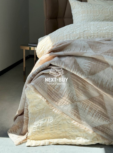 Муслиновое покрывало Saheser Model dolce Bej евро Турция