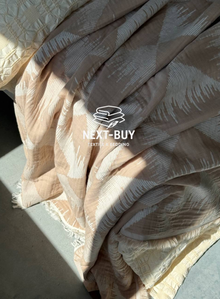 Муслиновое покрывало Saheser Model dolce Bej евро Турция