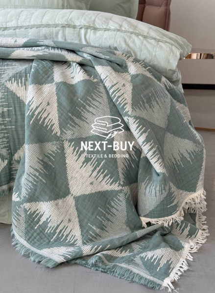 Муслиновое покрывало Saheser Model dolce Yesil евро Турция