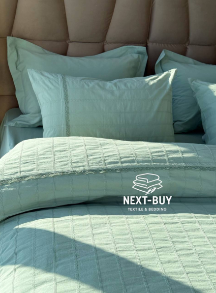 Постільна білизна Saheser Jasmin yesil євро 200х220 jacquard