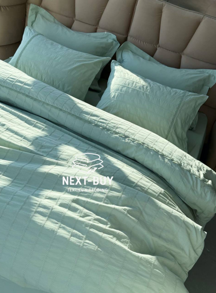 Постільна білизна Saheser Jasmin yesil євро 200х220 jacquard