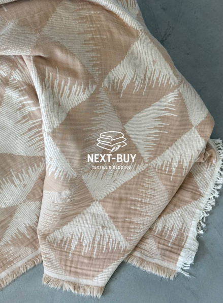 Муслиновое покрывало Saheser Model dolce Bej евро Турция