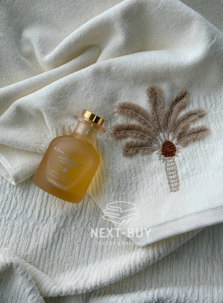 Набір рушників в подарунковій коробці з парфумами Oda Kokulu Boho krem  Туреччина