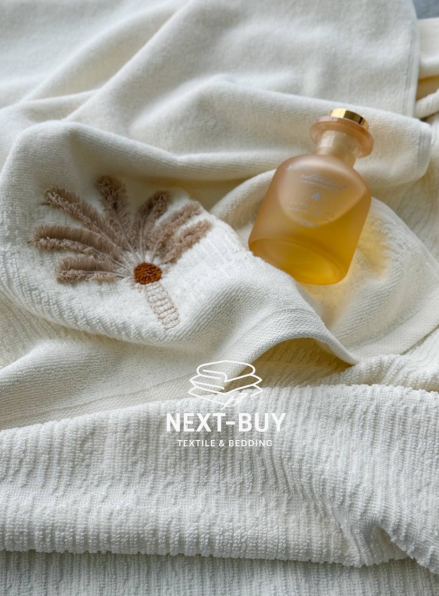 Набір рушників в подарунковій коробці з парфумами Oda Kokulu Boho krem  Туреччина