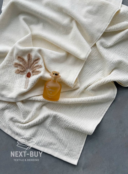 Набір рушників в подарунковій коробці з парфумами Oda Kokulu Boho krem  Туреччина