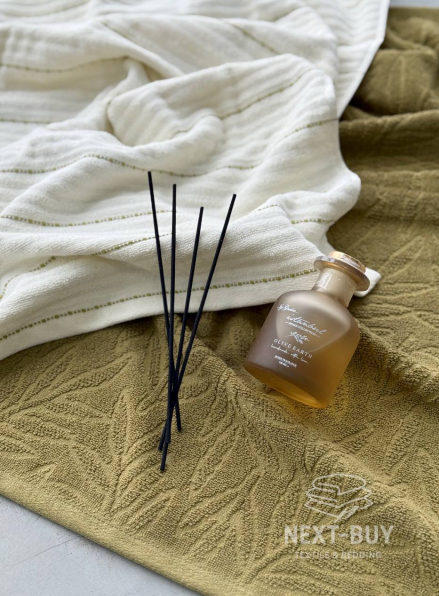 Подарунковий набір рушників з аромадифузором Olive Earth Yesil Istanbul, Туреччина