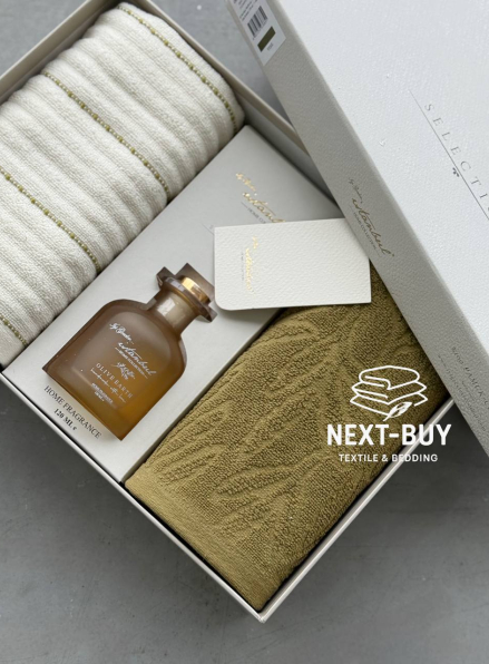 Подарунковий набір рушників з аромадифузором Olive Earth Yesil Istanbul, Туреччина