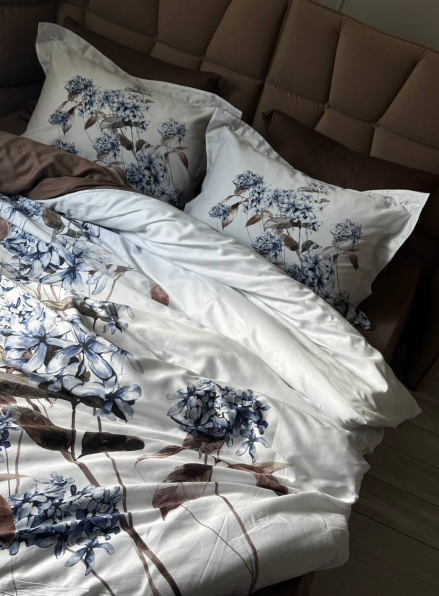 Постельное белье First choice Luanda Brown 3D Satin евро 200х220