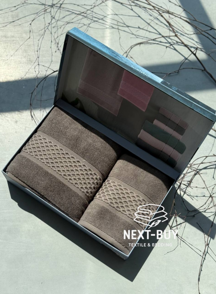 Набір бавовняних рушників Cestepe Soft touch mink 2шт