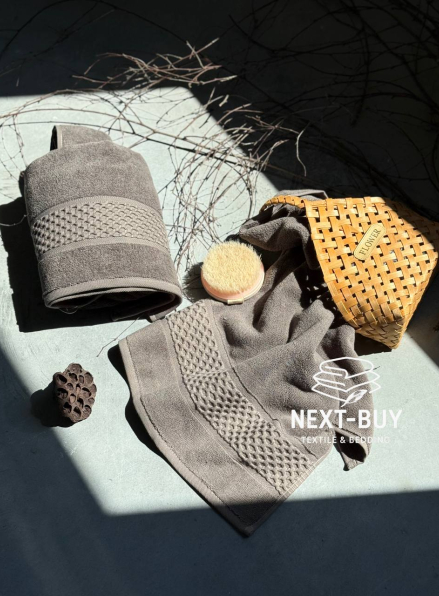 Набір бавовняних рушників Cestepe Soft touch mink 2шт