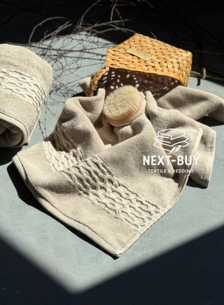 Набір бавовняних рушників Cestepe Soft touch bej 2шт