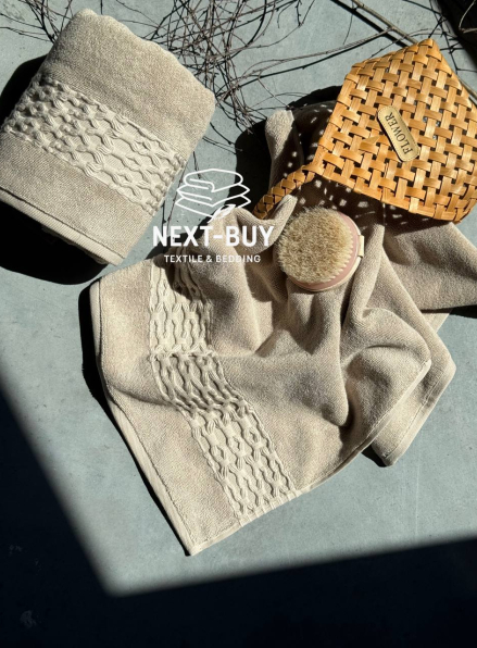 Набір бавовняних рушників Cestepe Soft touch bej 2шт