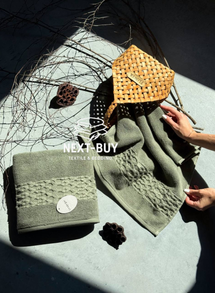 Набір бавовняних рушників Cestepe Soft touch yesil 2шт