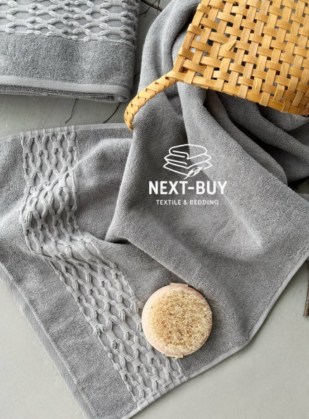 Набір бавовняних рушників Cestepe Soft touch gri 2шт