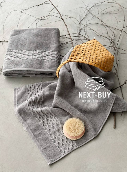 Набір бавовняних рушників Cestepe Soft touch gri 2шт