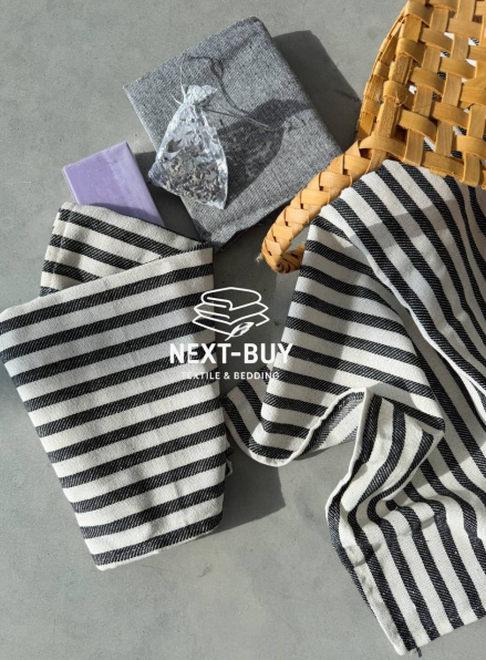 Подарунковий набір кухонних рушників Mercan Rose Black&White з ароматом лаванди 40х60 (Туреччина)