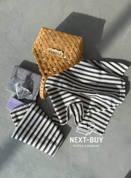 Подарунковий набір кухонних рушників Mercan Rose Black&White з ароматом лаванди 40х60 (Туреччина)