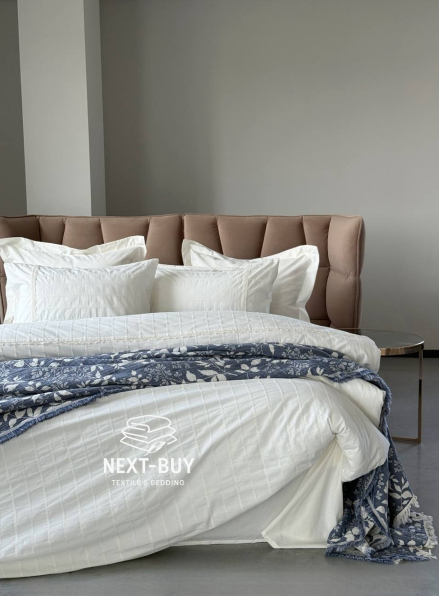 Постільна білизна з простирадлом на резинці Saheser Jasmin Krem