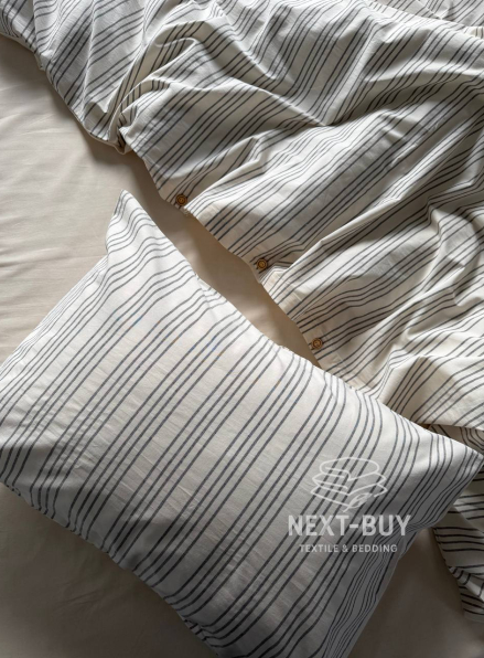 Постільна білизна Saheser Notta antrasit євро 200х220