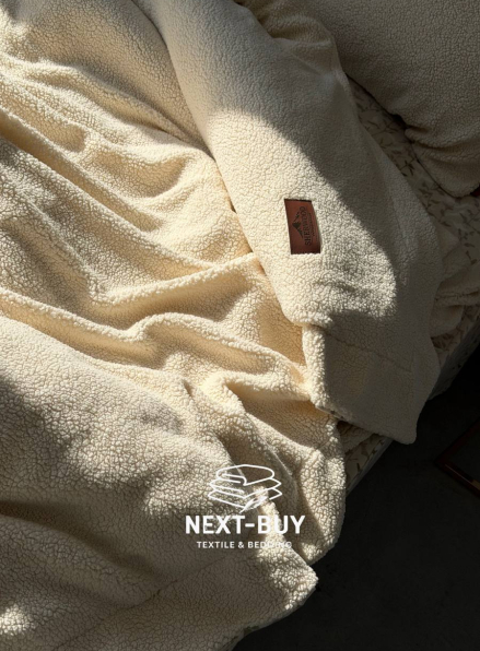 Зимовий комплект постільної білизни двосторонній Sherwood Krem полуторний Туреччина