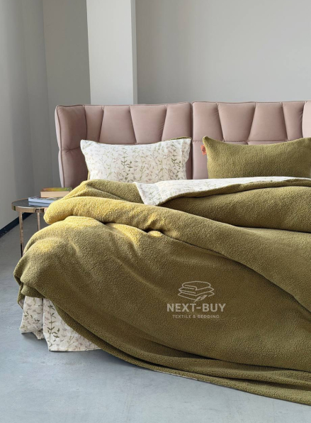 Зимний комплект постельного белья двухсторонний Sherwood Haki евро Турция