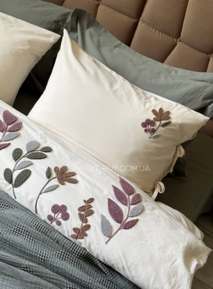 Постільна білизна з піке Saheser Paula Haki євро 200х220