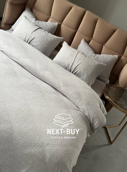 Постільна білизна махрова Maison D'or Jaquard Stretcu Terry Set Grey 200x220см
