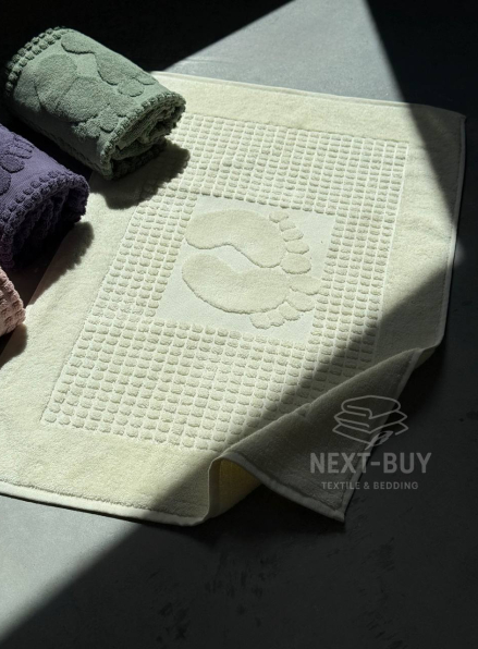 Натуральний килимок-рушник для ніг Febo Ayak paspas krem 50x70