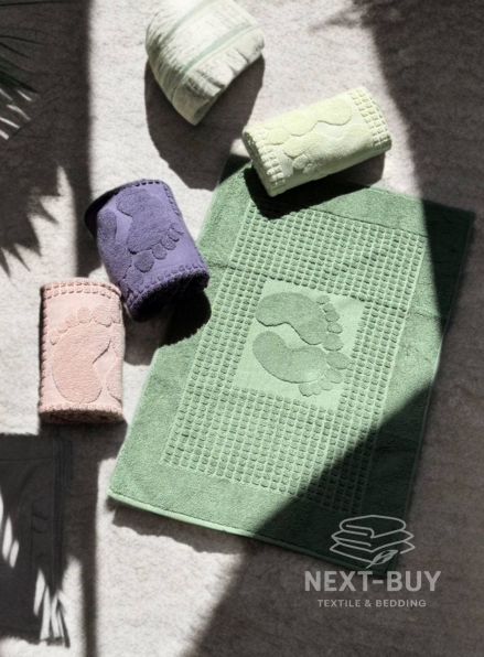 Натуральний килимок-рушник для ніг Febo Ayak paspas green 50x70