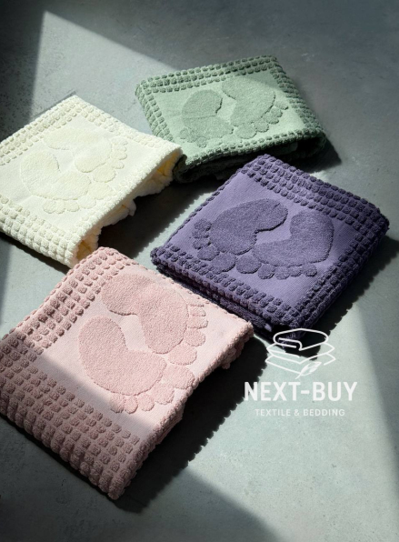 Натуральний килимок-рушник для ніг Febo Ayak paspas pink 50x70