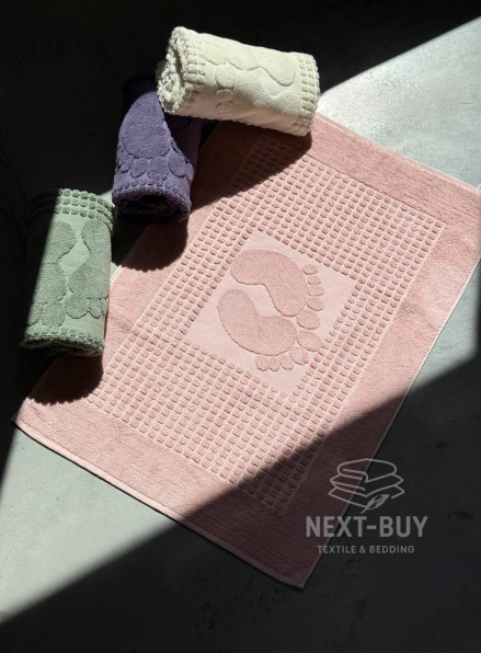 Натуральний килимок-рушник для ніг Febo Ayak paspas pink 50x70