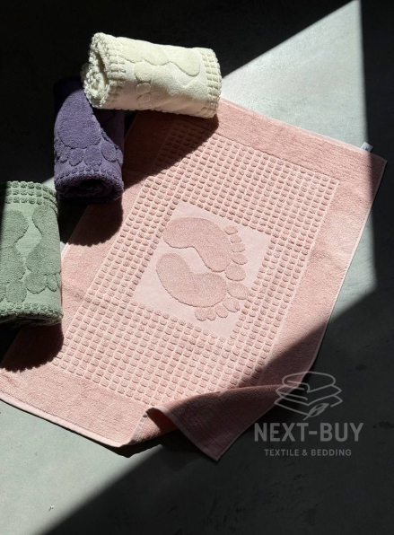 Натуральний килимок-рушник для ніг Febo Ayak paspas pink 50x70