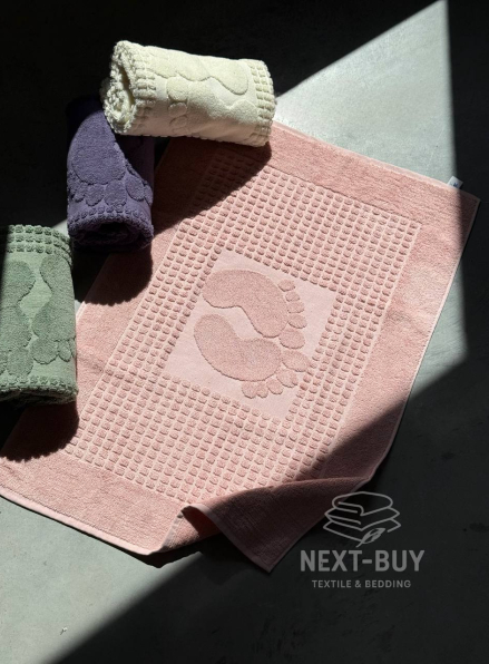 Натуральний килимок-рушник для ніг Febo Ayak paspas pink 50x70