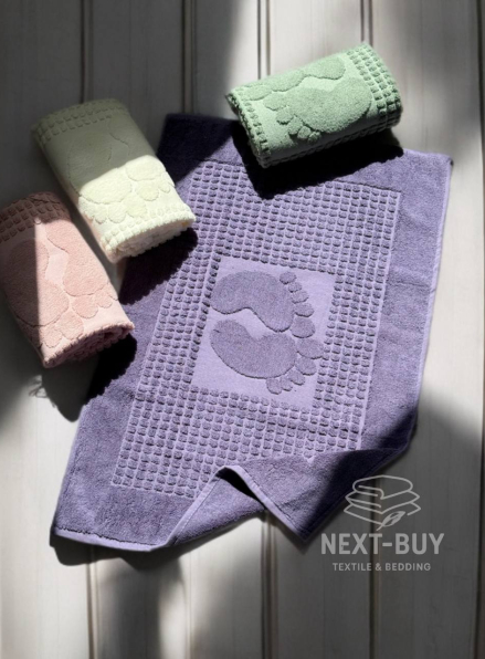 Натуральний килимок-рушник для ніг Febo Ayak paspas leylac 50x70