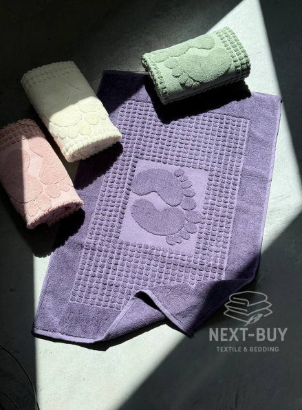 Натуральний килимок-рушник для ніг Febo Ayak paspas leylac 50x70