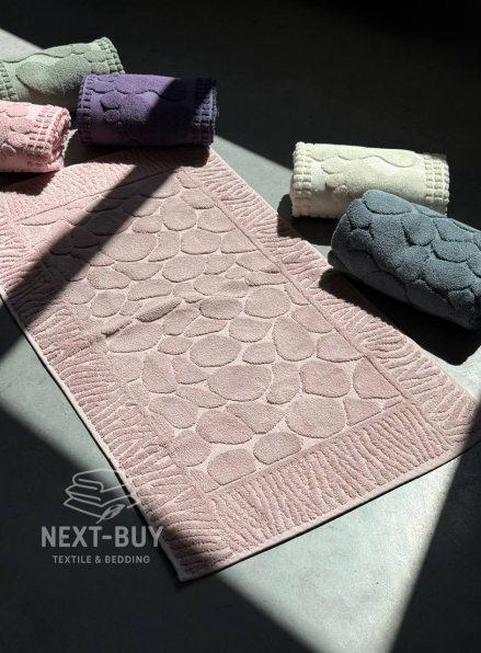 Натуральний килимок-рушник для ніг Febo Paspas rose 50x85