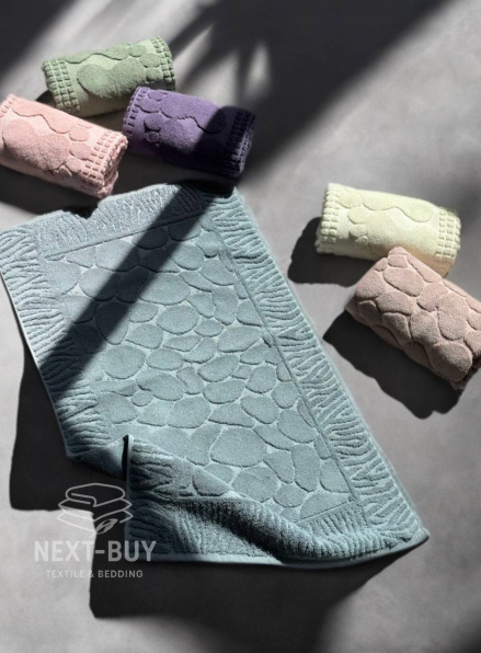 Натуральний килимок-рушник для ніг Febo Paspas gri 50x85