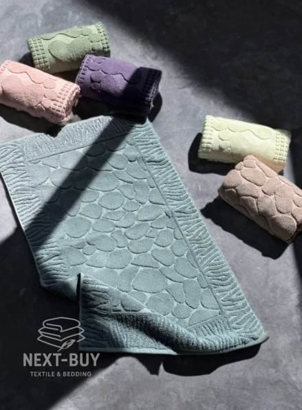 Натуральний килимок-рушник для ніг Febo Paspas gri 50x85